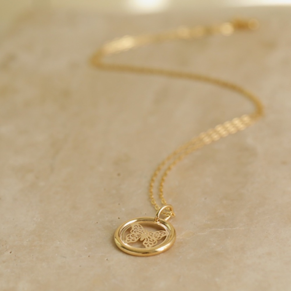 Butterfly Necklace | 18k Gold Filled - Picture 2 of 6